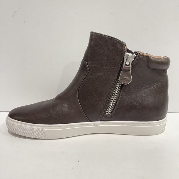 Gentle Souls Kenneth Cole Womens Carole Brown Gray Leather High Top Sneaker Shoe - Picture 5 of 13